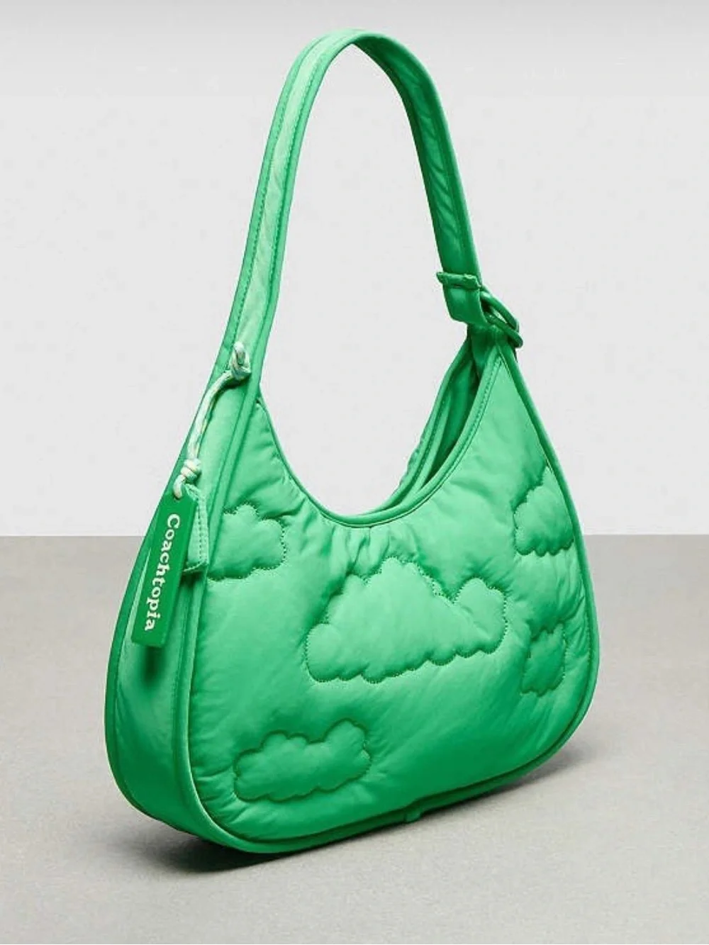 Coach Coachtopia 💚💚 Loop Ergo Cloud-Print Shoulder Bag in green NWT NIB